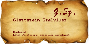 Glattstein Szalviusz névjegykártya